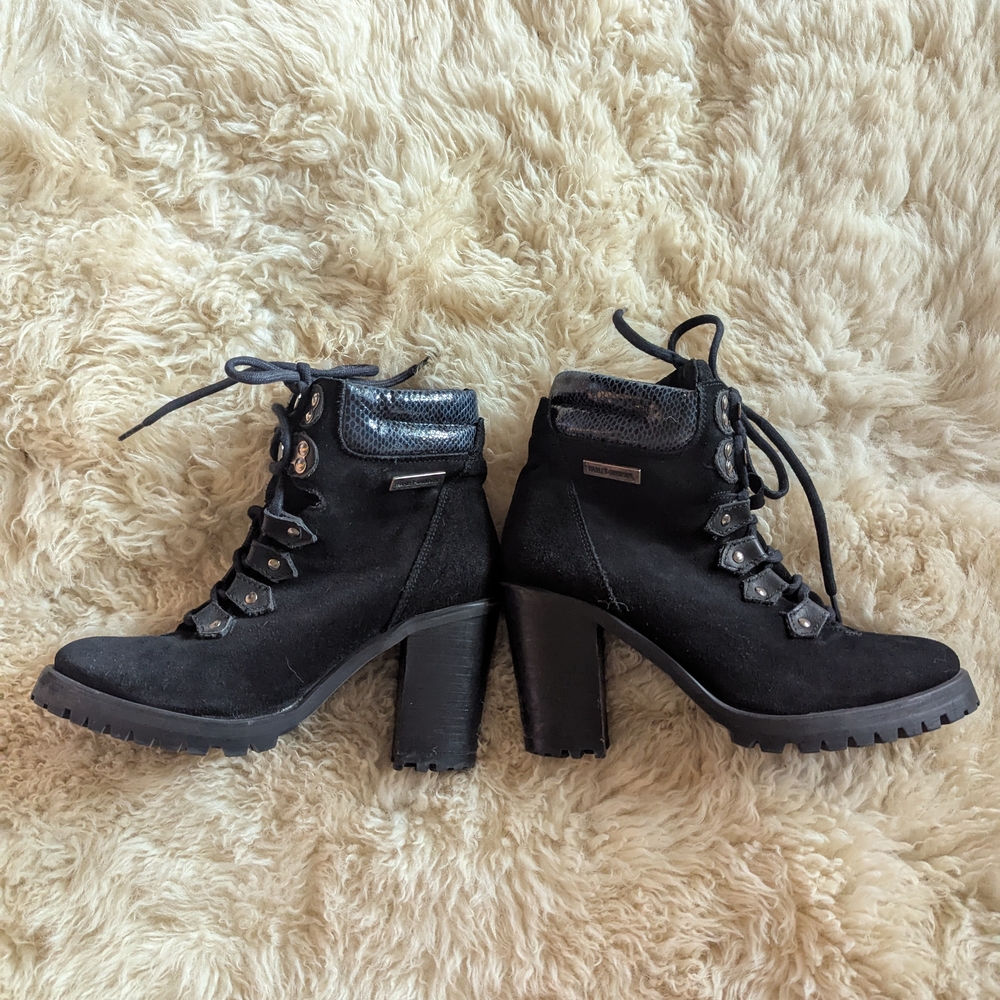Vintage Harley Davidson Suede Boots